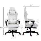 Okak High-Back Gaming Chair with Headrest, Computer Chair with Lumbar Support and Footrest, Office Chair for Study, Reading Room