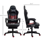 Okak High-Back Gaming Chair with Headrest, Computer Chair with Lumbar Support and Footrest, Office Chair for Study, Reading Room