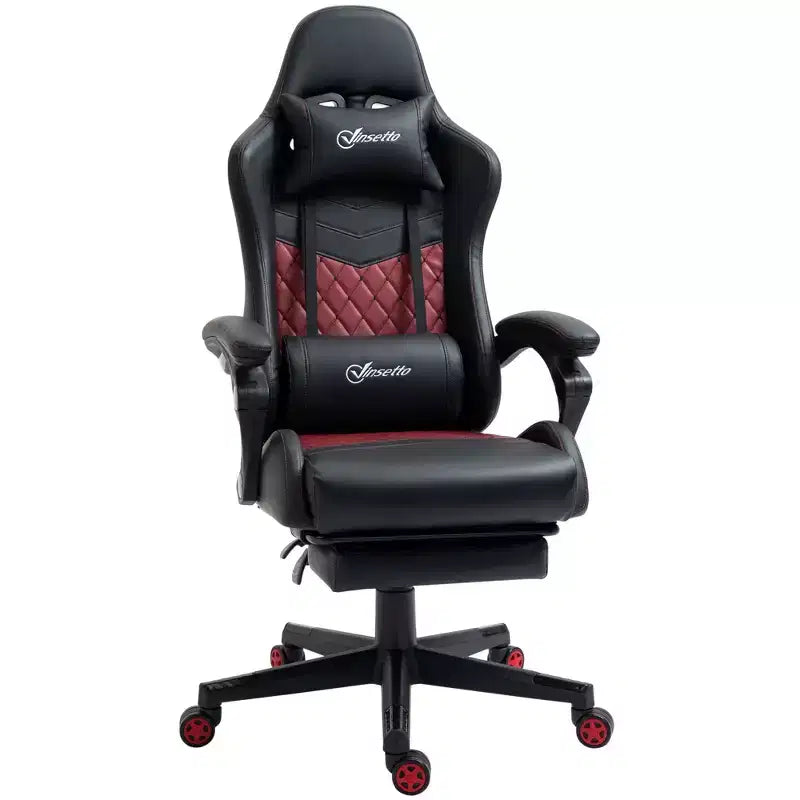 Okak High-Back Gaming Chair with Headrest, Computer Chair with Lumbar Support and Footrest, Office Chair for Study, Reading Room