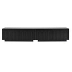 Whisen 80 TV Stand with Arched Design, Modern Dual Purpose Coffee Table with 4 Drawers, Multi-Functional Storage Cabinet