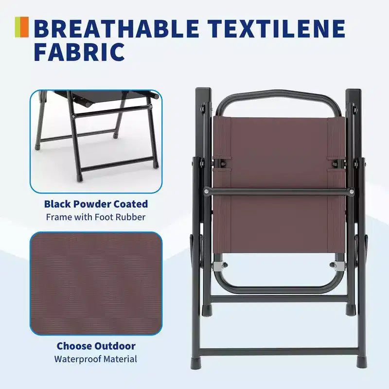 Coolmee Set da pranzo da esterno 6 pezzi con ombrellone, tavolo da patio e 4 sedie pieghevoli con ombrellone, tavolo da pranzo con piano in vetro temperato