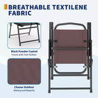Coolmee Set da pranzo da esterno 6 pezzi con ombrellone, tavolo da patio e 4 sedie pieghevoli con ombrellone, tavolo da pranzo con piano in vetro temperato