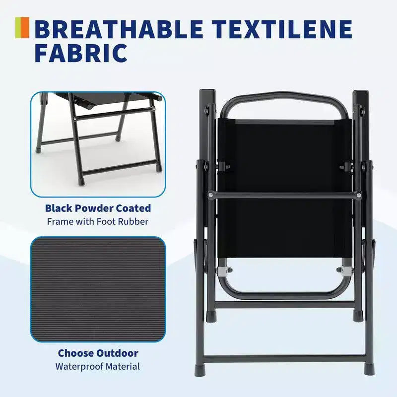 Coolmee Set da pranzo da esterno 6 pezzi con ombrellone, tavolo da patio e 4 sedie pieghevoli con ombrellone, tavolo da pranzo con piano in vetro temperato