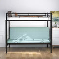 Bellemave Twin over Full Metal Bunk Bed, Multi-Function,Black