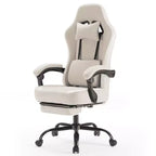 MAYEERTY Computer Gaming Chair with Lumbar Support Adjustable Height 360 Rotating Wheels Armrests and Headrests Included