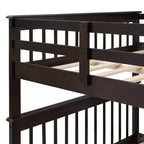 Letti a castello matrimoniali con letto estraibile e scala, letto a castello in legno con scala, contenitore e parapetto per dormitorio