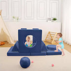12-Piece Kids Modular Play Couch  Toddler Sectional Sofa for Playroom & Bedroom
