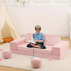 12-Piece Kids Modular Play Couch  Toddler Sectional Sofa for Playroom & Bedroom