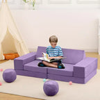 12-Piece Kids Modular Play Couch  Toddler Sectional Sofa for Playroom & Bedroom
