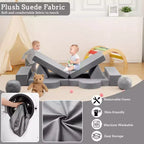 12-Piece Kids Modular Play Couch  Toddler Sectional Sofa for Playroom & Bedroom
