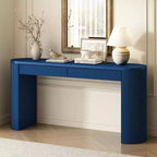 Okak 58.2IN Console Table with Adjustable Arched Sturdy Legs, Entryway Table with Large Top and Dual Drawers, Accent Table for Living Room