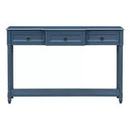 Okak 52IN Consolle Vintage, Tavolo d'Ingresso con 3 Cassetti e 1 Grande Ripiano, Tavolo da Corridoio per Soggiorno, Ingresso, Foyer