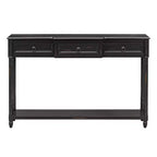 Okak 52IN Consolle Vintage, Tavolo d'Ingresso con 3 Cassetti e 1 Grande Ripiano, Tavolo da Corridoio per Soggiorno, Ingresso, Foyer