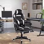 Cherry Blossom Pink Chair with Footrest,Ergonomic Computer Chair w/Lumbar Support & Headrest,360 Swivel Base & Height Adjustable Executive Chairs