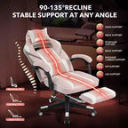 Cherry Blossom Pink Chair with Footrest,Ergonomic Computer Chair w/Lumbar Support & Headrest,360 Swivel Base & Height Adjustable Executive Chairs