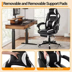 Cherry Blossom Pink Chair with Footrest,Ergonomic Computer Chair w/Lumbar Support & Headrest,360 Swivel Base & Height Adjustable Executive Chairs