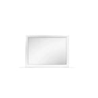 Specchio con cornice bianca HomeStock, dal design semplice e contemporaneo, elegante elemento d'arredo per la camera da letto, per cassettiere