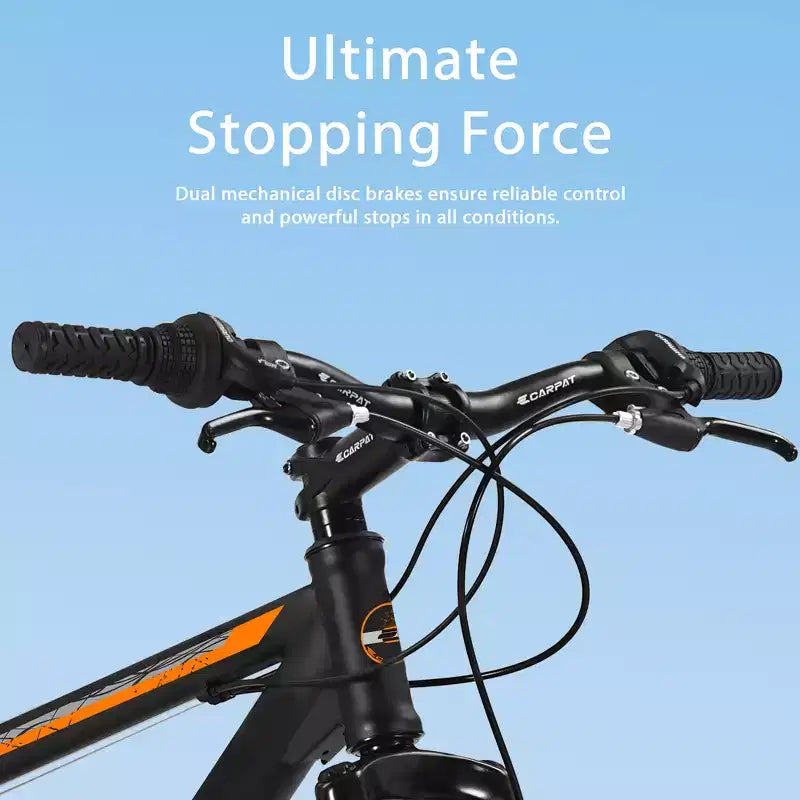 Zeus & Ruta 26 Mountain Bike with 21-Speed Gears, Dual Suspension, High-Carbon Steel Frame Bicycle for Adults & Teens