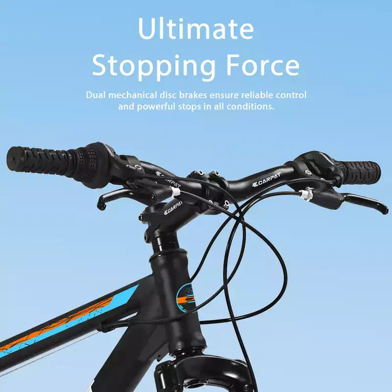 Zeus & Ruta 26 Mountain Bike with 21-Speed Gears, Dual Suspension, High-Carbon Steel Frame Bicycle for Adults & Teens