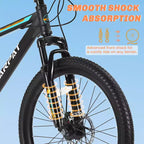 Zeus & Ruta 26 Mountain Bike with 21-Speed Gears, Dual Suspension, High-Carbon Steel Frame Bicycle for Adults & Teens