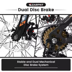 Bicicletta da montagna Zeus & Ruta 24 con cambio a 21 velocità, doppi freni a disco, telaio in acciaio resistente per ragazzi e ragazze