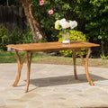 Okak 59IN Modern Rectangular Wooden Kitchen Table, Dining Table with Stable Legs, Dining Room Table for Living Room, Kitchen, Patio, Teak
