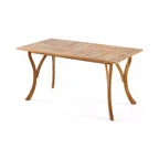 Okak 59IN Modern Rectangular Wooden Kitchen Table, Dining Table with Stable Legs, Dining Room Table for Living Room, Kitchen, Patio, Teak