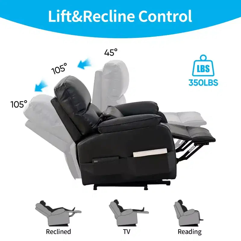 Mjkone Power Lift Recliners Chair with Vibration Massage Heating,8 Points MessageRecling Degrees,Storage,Cup Holder