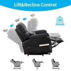 Mjkone Power Lift Recliners Chair with Vibration Massage Heating,8 Points MessageRecling Degrees,Storage,Cup Holder