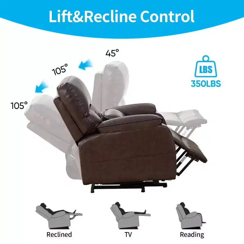 Mjkone Power Lift Recliners Chair with Vibration Massage Heating,8 Points MessageRecling Degrees,Storage,Cup Holder