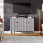 Cassettiera a 6 cassetti per camera da letto, comò moderno da 120 cm con cassetti profondi per soggiorno, corridoio, camera dei bambini