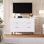 Cassettiera a 6 cassetti per camera da letto, comò moderno da 120 cm con cassetti profondi per soggiorno, corridoio, camera dei bambini