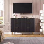 Cassettiera a 6 cassetti per camera da letto, comò moderno da 120 cm con cassetti profondi per soggiorno, corridoio, camera dei bambini