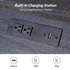 Esther 26 Tall End Table with Built-in Charging Outlets|ARTFUL LIVING DESIGNS