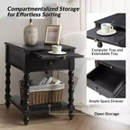 Esther 26 Tall End Table with Built-in Charging Outlets|ARTFUL LIVING DESIGNS