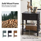 Esther 26 Tall End Table with Built-in Charging Outlets|ARTFUL LIVING DESIGNS