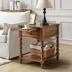 Esther 26 Tall End Table with Built-in Charging Outlets|ARTFUL LIVING DESIGNS