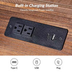 Esther 26 Tall End Table with Built-in Charging Outlets|ARTFUL LIVING DESIGNS