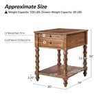 Esther 26 Tall End Table with Built-in Charging Outlets|ARTFUL LIVING DESIGNS