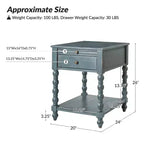 Esther 26 Tall End Table with Built-in Charging Outlets|ARTFUL LIVING DESIGNS