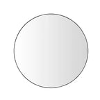 Okak 36IN Modern Round Mirror with Narrow Aluminum Frame, Wall Mount Bathroom Mirror, Vanity Mirror for Bathroom, Living Room, Black