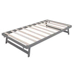 Letto a Piattaforma Matrimoniale con Letto Estraibile Singolo Regolabile, Struttura del Letto Matrimoniale in Legno con Testiera per Camera da Letto