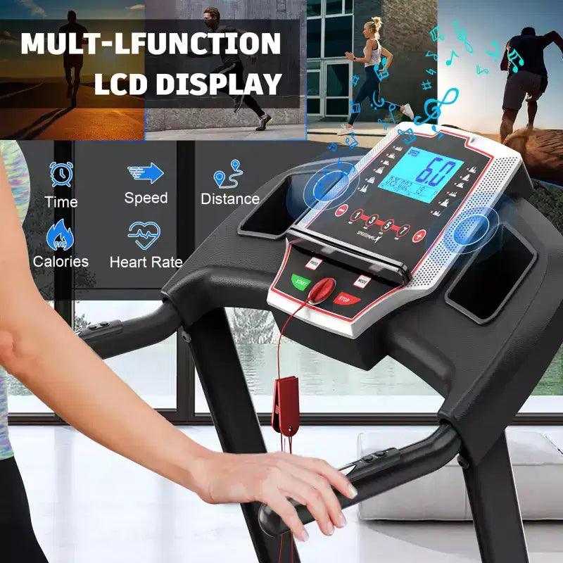 FYC 3.5HP 330 LBS Weight Capacity Folding Treadmill with Incline, Portable Electric Treadmill for Home