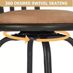 Sgabelli da Bar FurnitureR Set da 2, Regolabili in Altezza, Schienale Basso con Comodo Poggiapiedi, Senza Braccioli con Gambe Intercambiabili, 24/29 Pollici