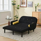 Okak Modern Small Convertible Sofa Couch with Side Pockets & USB Port,Comfy Loveseat Sleeper Sofa for Living Room,Apartment