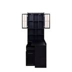 CLIHOME 2-in-1 L-Shaped Corner Computer Desk for Home Office or Study, Study Table with Drawers, Bookshelf & Hutch, Large Working Space