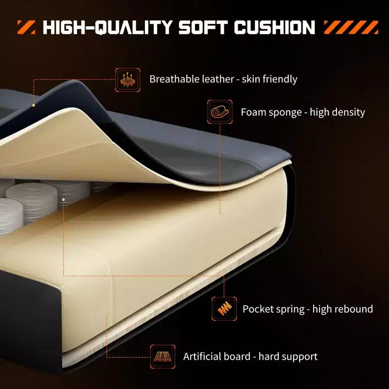 MAYEERTY Sedia da gaming Sedia da scrivania per videogiochi Ergonomica da computer con poggiapiedi Comoda con supporto lombare Reclinabile in pelle PU con poggiatesta Braccioli fissi
