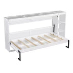 Letto a scomparsa a parete Murphy Bed con libreria, letto a parete pieghevole Cabinet Bed per camera degli ospiti ufficio