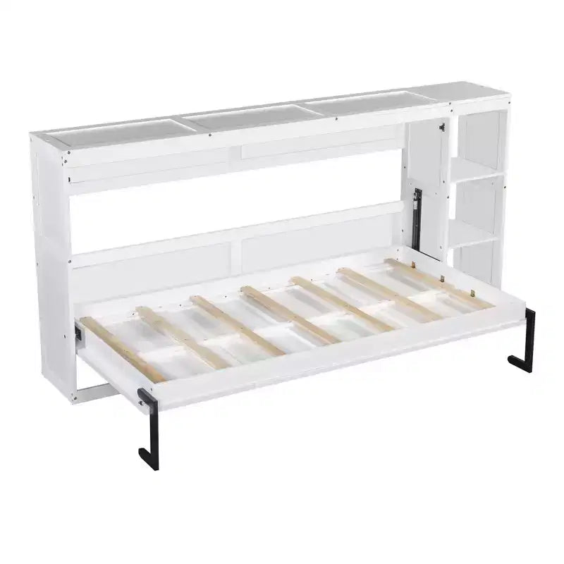 Letto a scomparsa a parete Murphy Bed con libreria, letto a parete pieghevole Cabinet Bed per camera degli ospiti ufficio