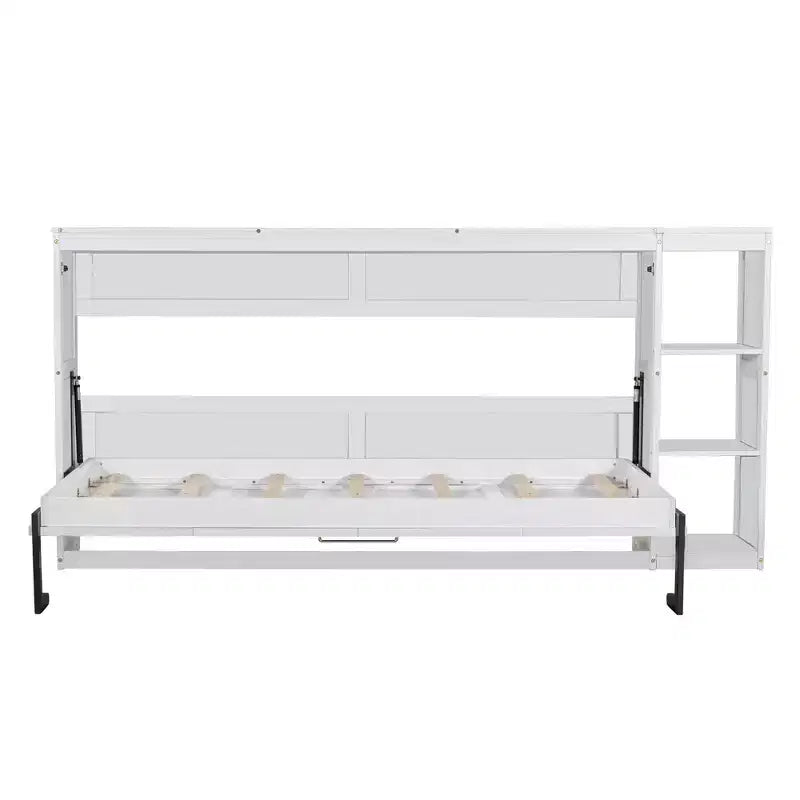 Letto a scomparsa a parete Murphy Bed con libreria, letto a parete pieghevole Cabinet Bed per camera degli ospiti ufficio